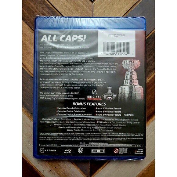 2018 Stanley Cup Champions: WASHINGTON CAPITALS (NHL Blu-ray DVD) New & Sealed - Picture 2 of 2